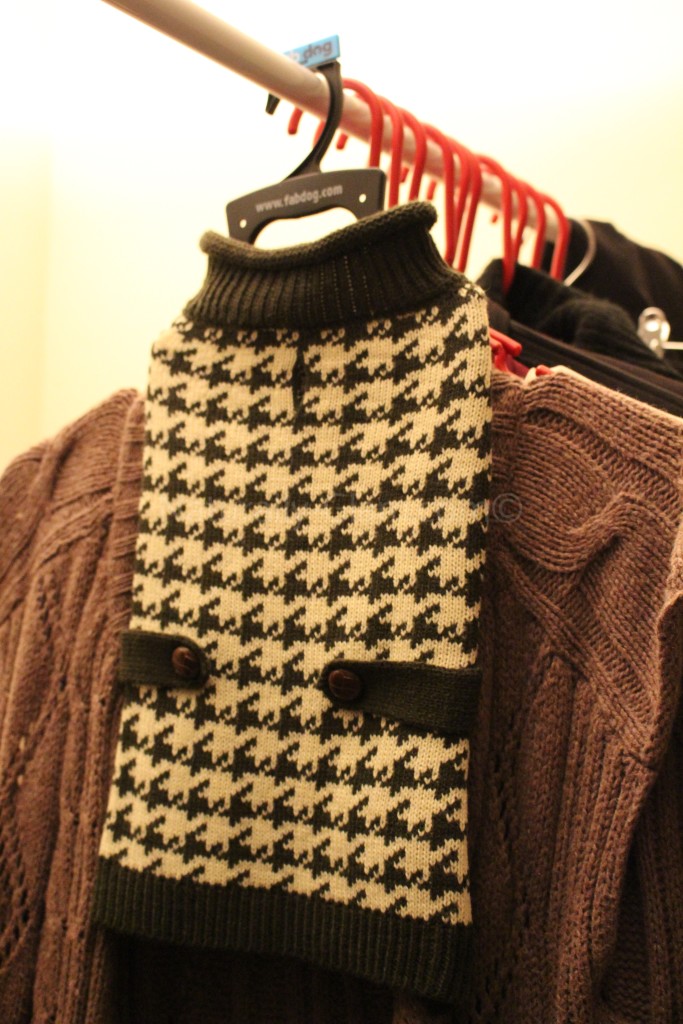 dog houndstooth sweater