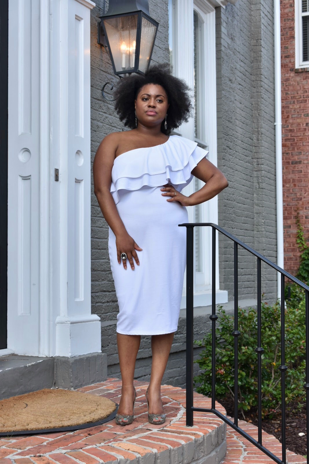 Ashley stewart off sale the shoulder dress