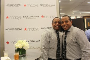 Jones Twins at the Nick Graham selfie stations at the Macy's Mens Style Event
