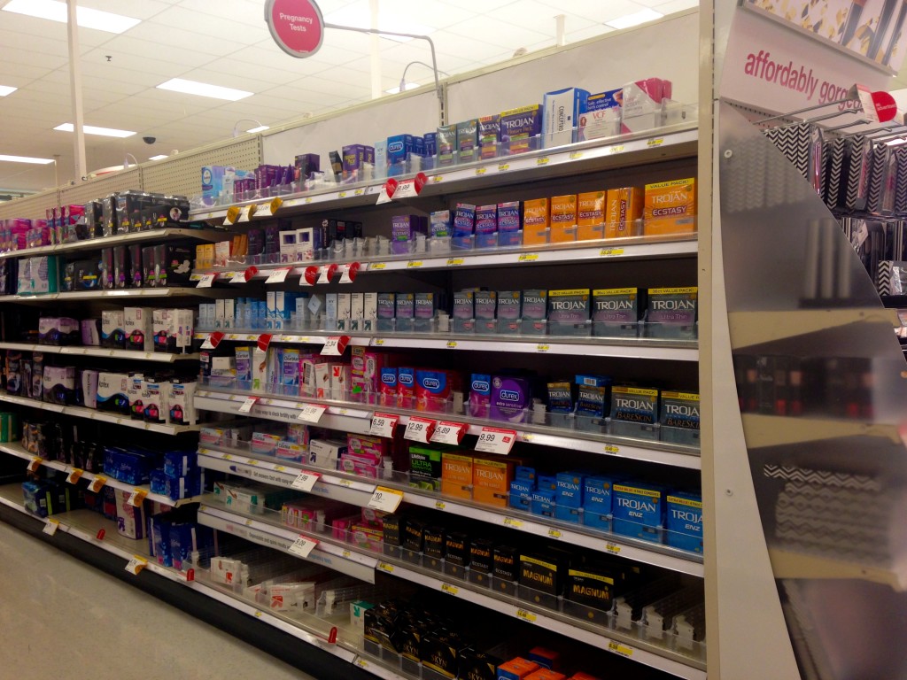 intimate product aisle at Target