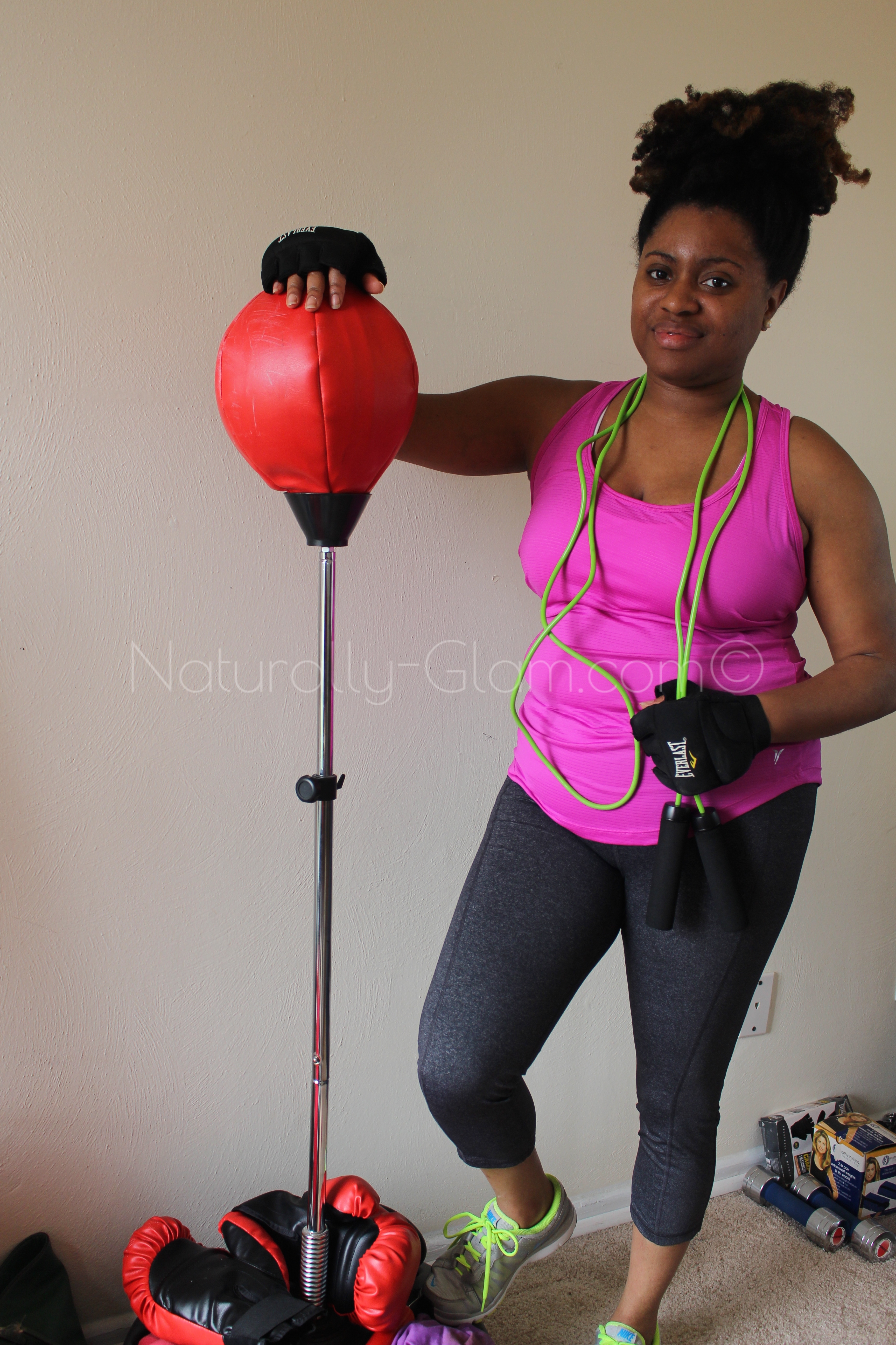 Boxing, weighted gloves, jump rope