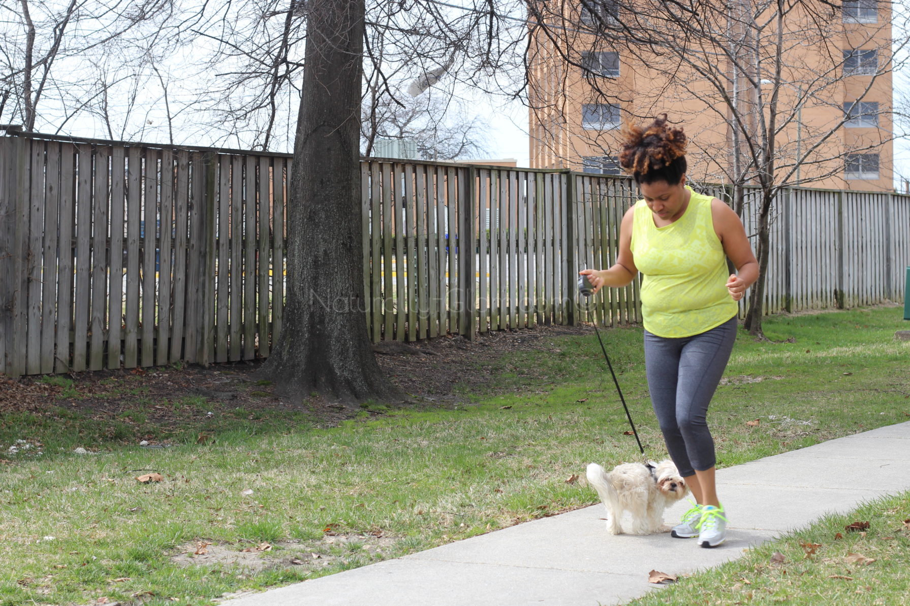 running outdoors with dog