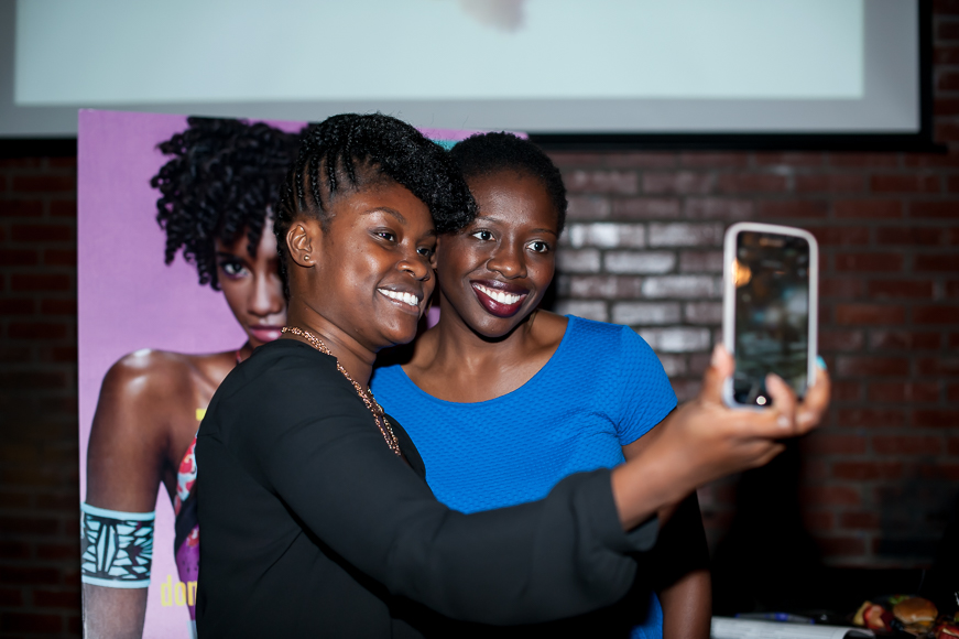 Kinky Hair Unlocked. 4c naturals stop for a quick selfie at the Kinky Hair Unlocked event in Atlanta on April 24, 2015.
