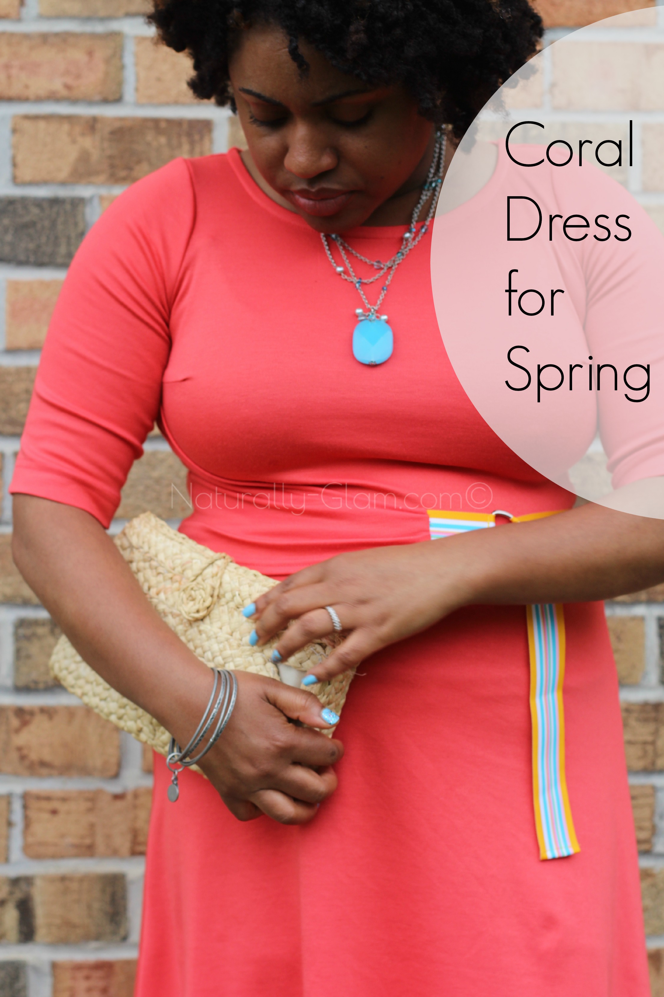 coral dress for spring by shabby apple